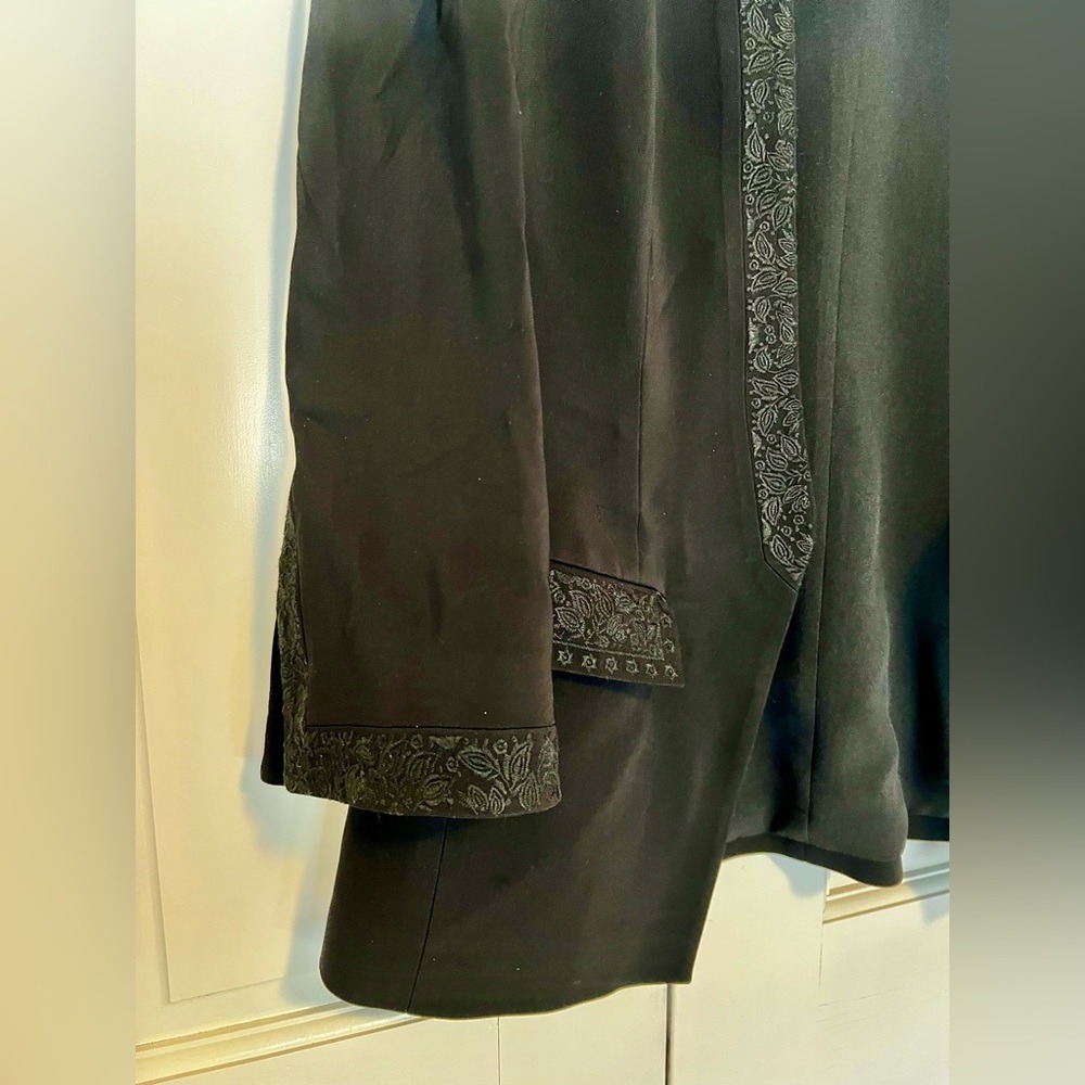 Kobi Halperin Rosalie Embellished Blazer Black Open Front Size M - Picture 7 of 9